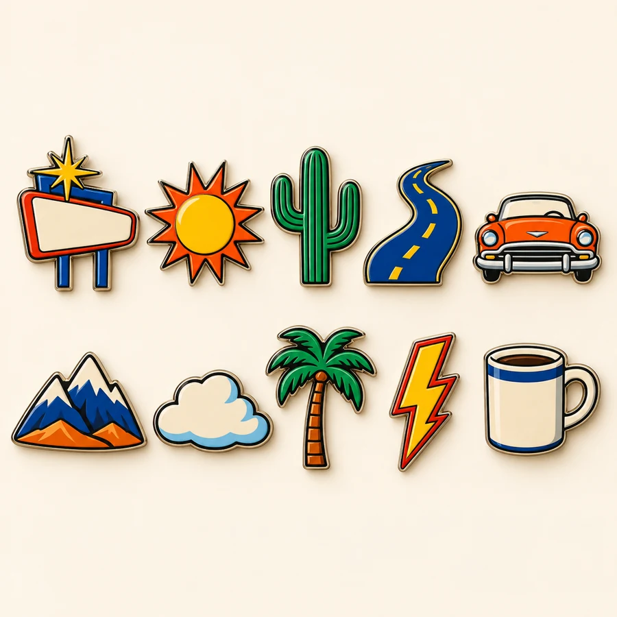 Retro Roadside, 10-piece set